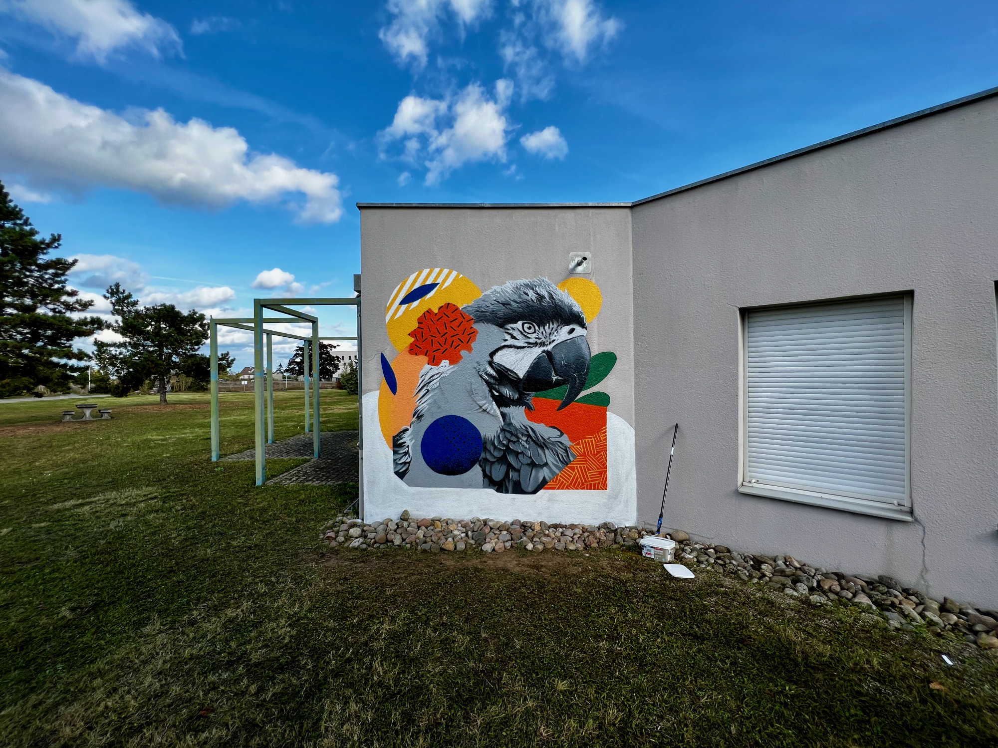 peroquet-fresque-murale-graffiti-centre-medical